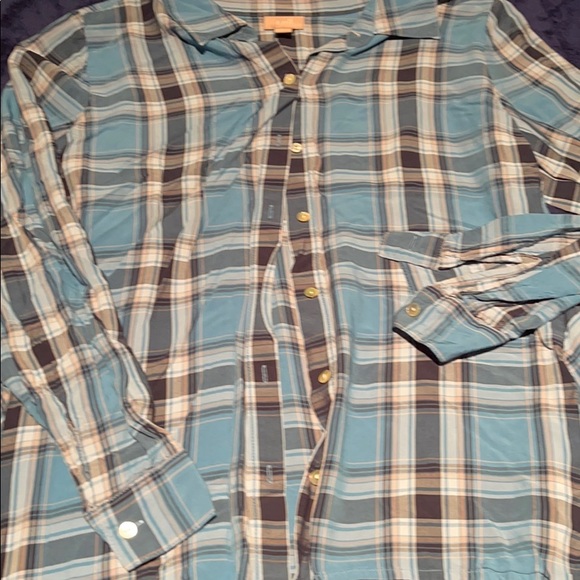 Plaid button down blouse - Picture 3 of 3